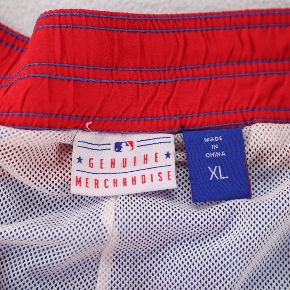 MLB Chicago Cubs‎ Board Shorts Mens XL Blue Red Colorblock Swim Trunks 2009